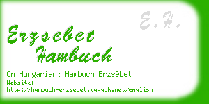 erzsebet hambuch business card