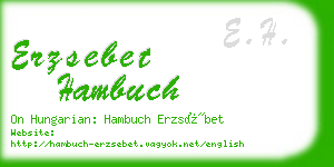 erzsebet hambuch business card